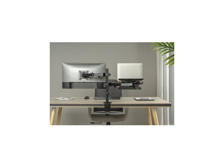 DIGITUS Support universel pour écran et laptop, noir