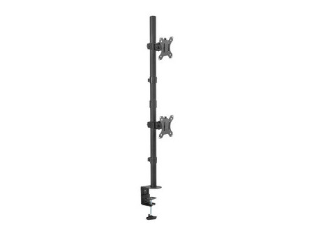 DIGITUS Support double écran universel, vertical, noir