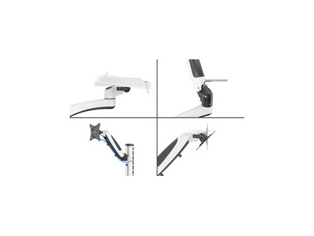 DIGITUS Support pour écran avec porte-clavier/souris, blanc