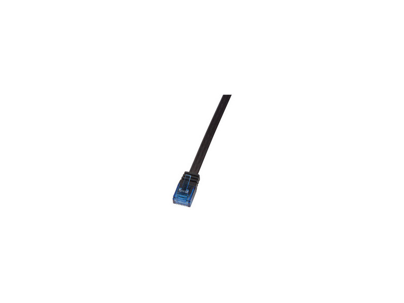 LogiLink Câble patch plat U/UTP, Cat. 6, 2,0 m, blanc