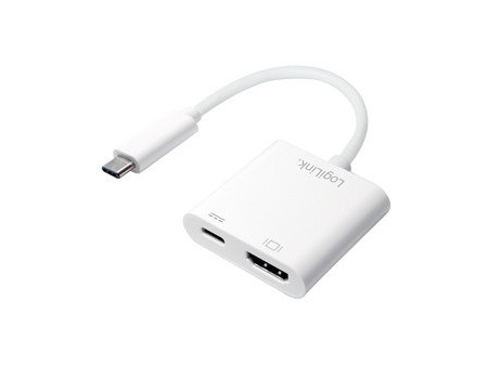 LogiLink Adaptateur de charge USB-C - HDMI, blanc