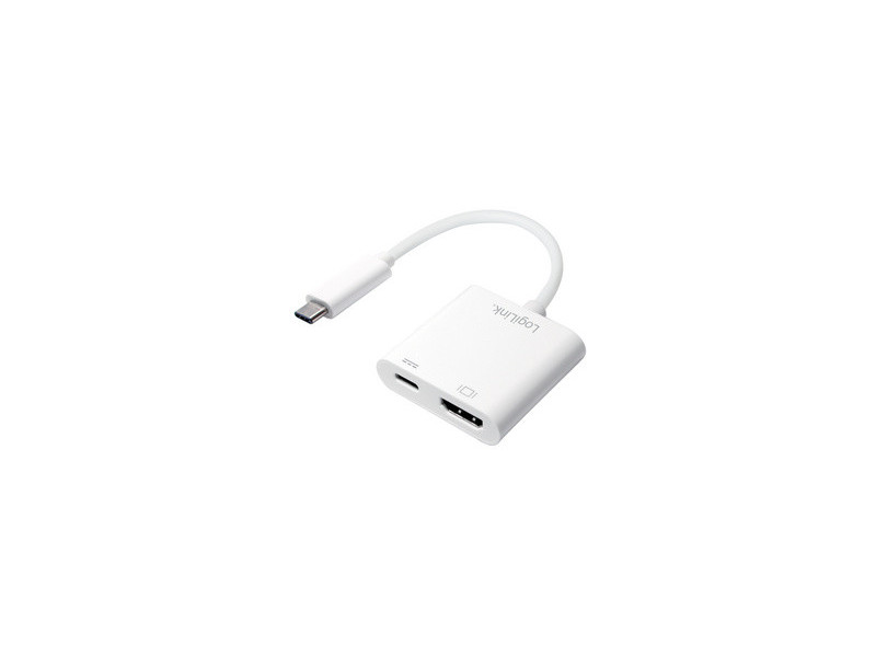 LogiLink Adaptateur de charge USB-C - HDMI, blanc