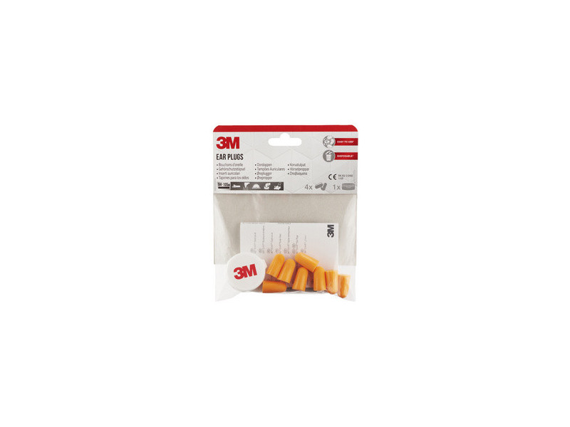 3M bouchons anti-bruit jetables 1100C, dans un sachet,orange