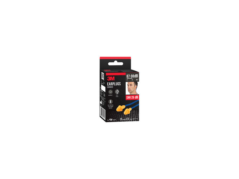 3M Bouchons antibruit 1271, avec cordelette, orange