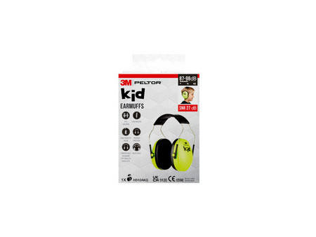 3M Peltor kid Casque anti-bruit H510, vert fluo / noir