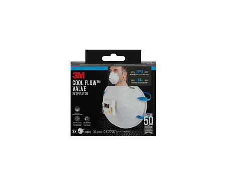 3M Masque respiratoire Cool Flow 8822, FFP2, lot de 3
