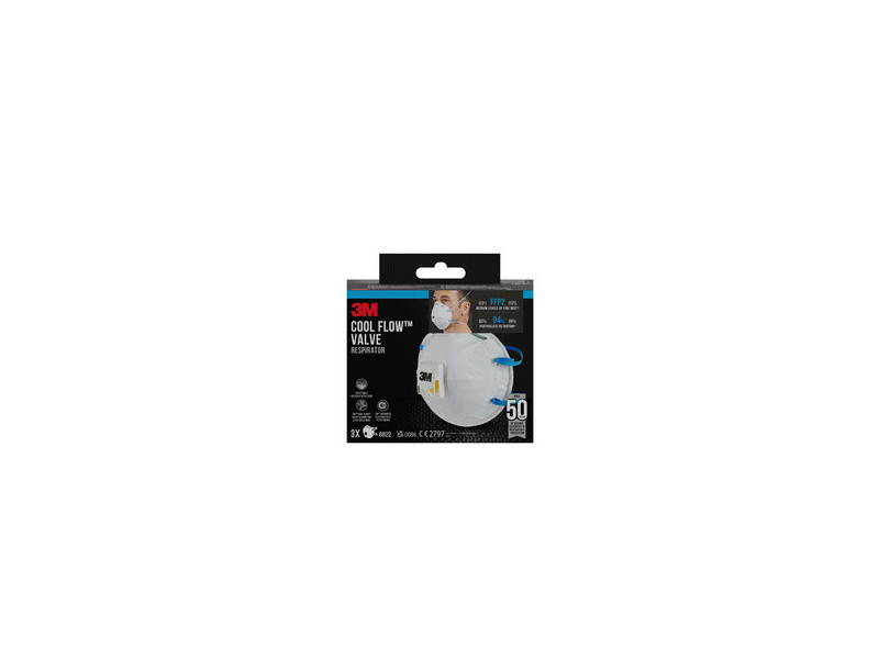 3M Masque respiratoire Cool Flow 8822, FFP2, lot de 3