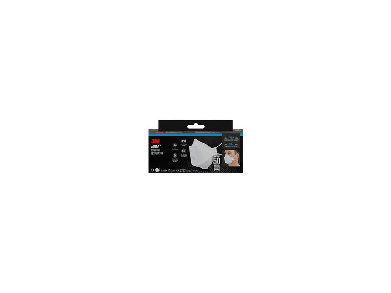 3M Masque respiratoire Aura 9320+ FFP2, sans valve, lot de 5