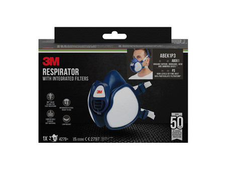 3M Demi-masque respiratoire 4279+, ABEK1P3, bleu/blanc