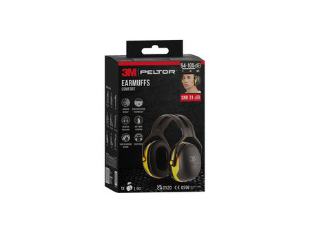 3M Peltor Casque antibruit confort X2A, noir/jaune