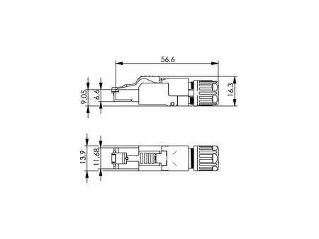 Telegärtner Connectique RJ45 MFP8 IE Cat.6a (profond) T568B