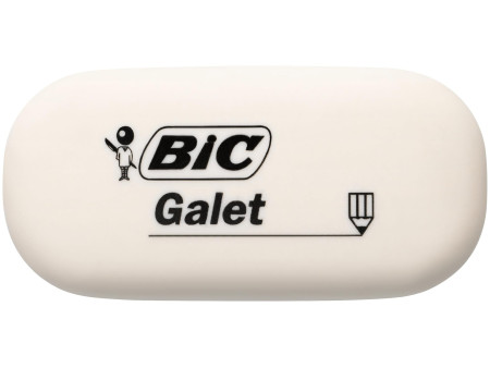 BIC Gomme en caoutchouc Galet, blanc, oval