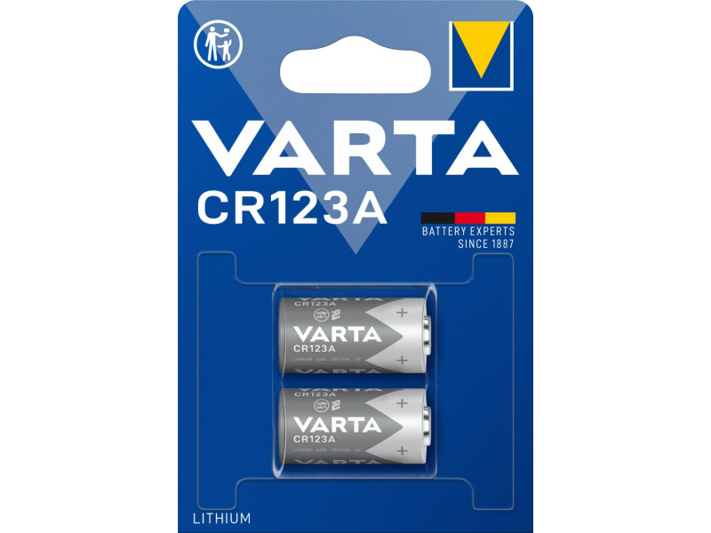 VARTA Pile photo 'Lithium', CR123A, 3,0 volts, blister de 2