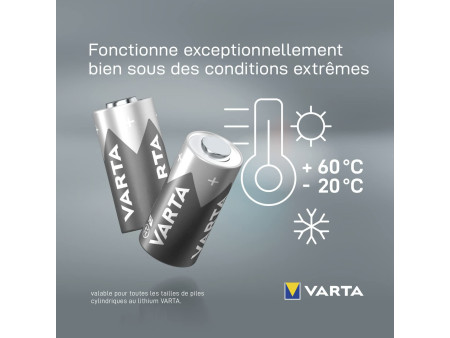 VARTA Pile photo 'Lithium', CR123A, 3,0 volts, blister de 2