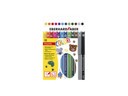 EBERHARD FABER Feutre Animal COLORI, étui en carton de 12
