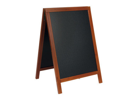 Securit Panneau trottoir DELUXE, avec tableau noir, acajou