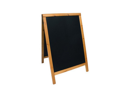 Securit Panneau trottoir WOODY, avec tableau noir, noir