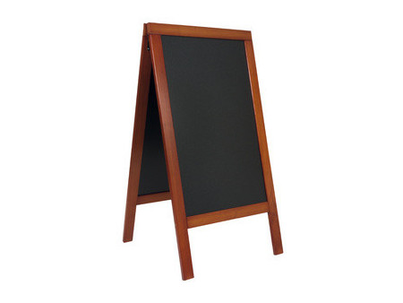 Securit Panneau trottoir DELUXE, avec tableau noir, acajou