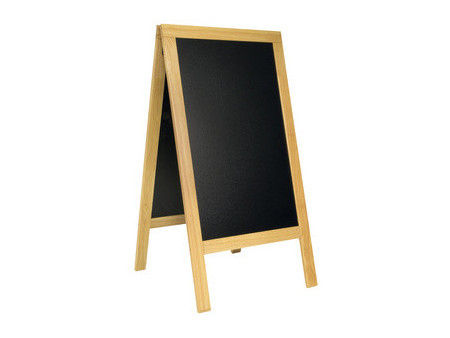 Securit Panneau trottoir DELUXE, avec tableau noir, acajou