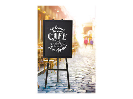 Securit Chevalet EASEL, ajustable, noir
