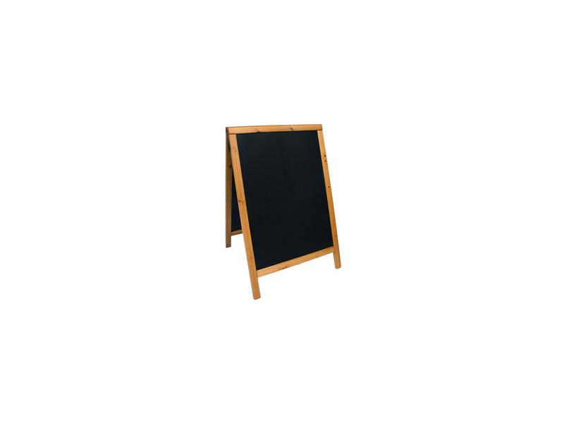 Securit Panneau trottoir WOODY, avec tableau noir, hêtre