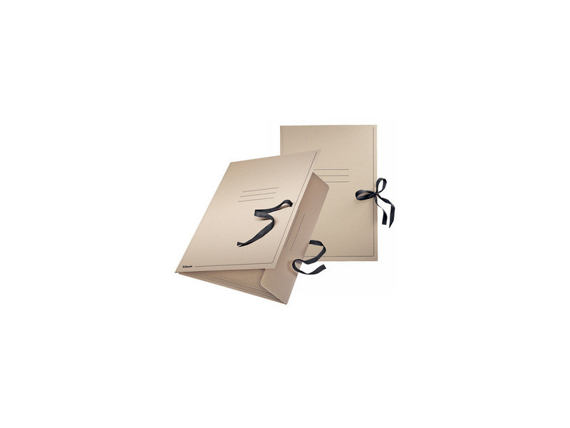 Esselte Carton à dessins, A2, avec cordons, brun naturel