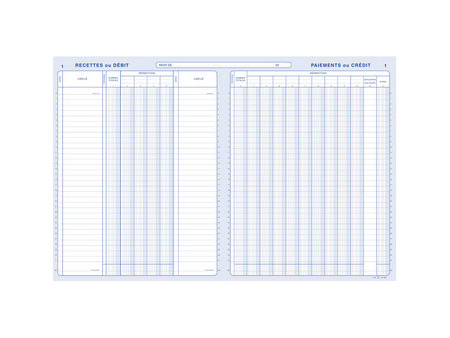 ELVE Piqûre comptable Caisse ou Banque, 320 x 240 mm