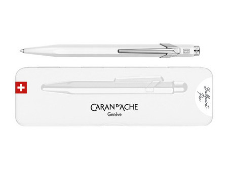 CARAN D'ACHE Stylo à bille 849 POPLINE FLUO, blanc