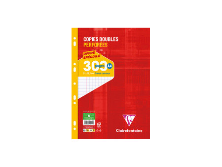 Clairefontaine Copies doubles perforées, A4, séyès