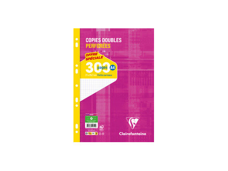 Clairefontaine Copies doubles perforées, A4, séyès
