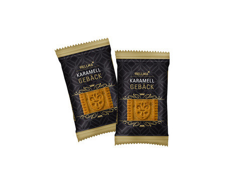 HELLMA Biscuit élégant au caramel, emballage unitaire, dans