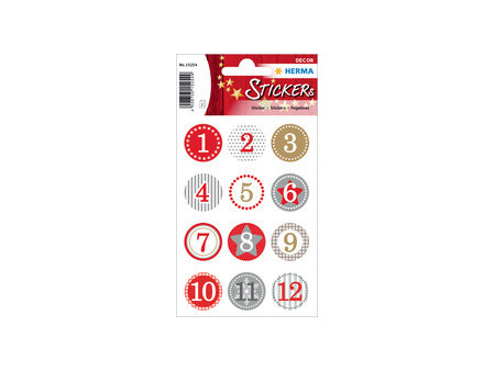 HERMA Autocollants de Noël DECOR 'Calendrier de l'Avent'