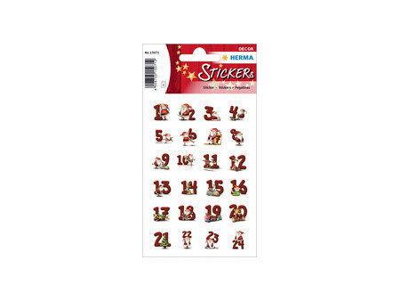 HERMA Autocollants de Noël DECOR 'Calendrier de l'Avent'