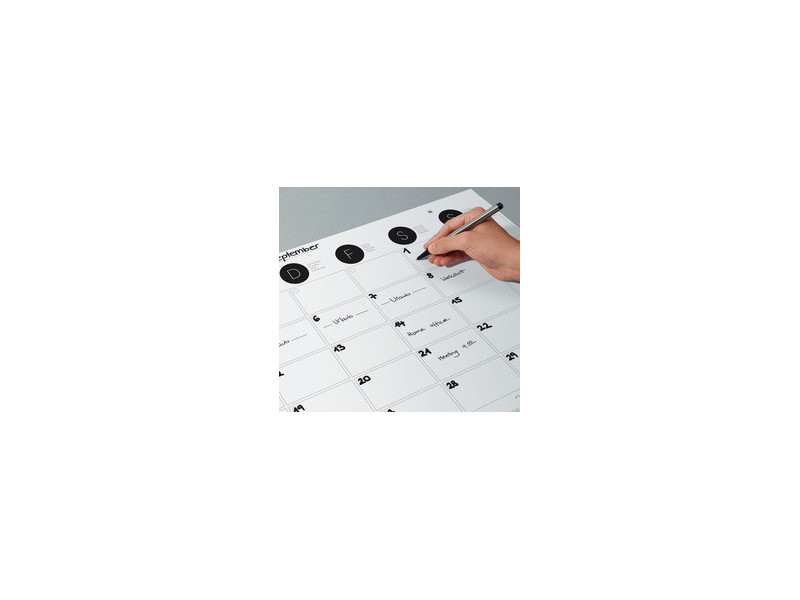 sigel Sous-main bloc papier / Calendrier mural, noir-blanc