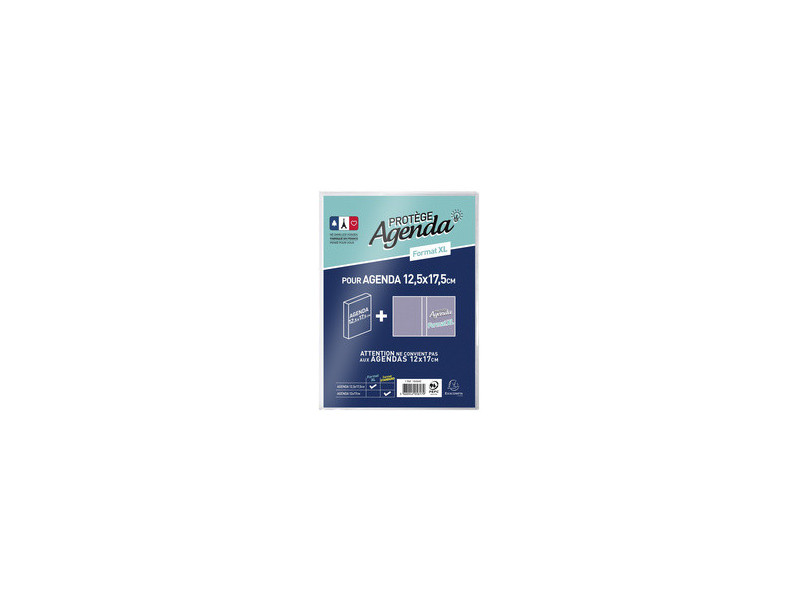 EXACOMPTA Protège-agenda STANDARD, en PVC, translucide