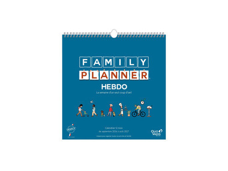 QUO VADIS Calendrier FAMILY PLANNER HEBDO, 2026/2027