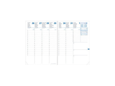 QUO VADIS Agenda Président SD 2026/2027, 16 mois, bleu denim