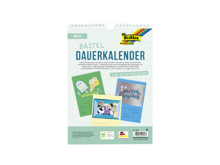 folia Calendrier mural créatif, A4, blanc