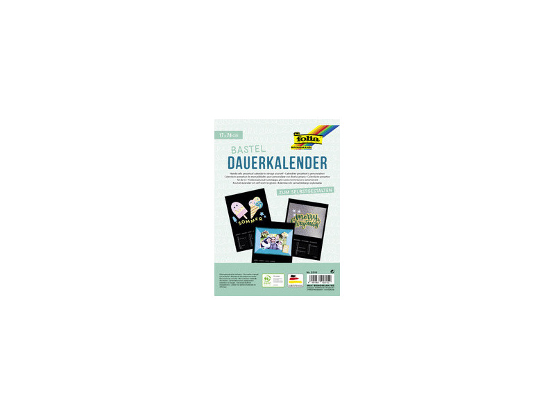 folia Calendrier mural créatif, 170 x 240 mm, blanc