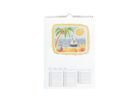 folia Calendrier mural créatif, 170 x 240 mm, blanc