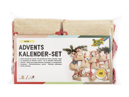 folia Kit calendrier de l'Avent, sac de jute, naturel