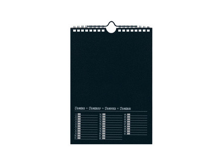 folia Calendrier mural créatif, 170 x 240 mm, noir