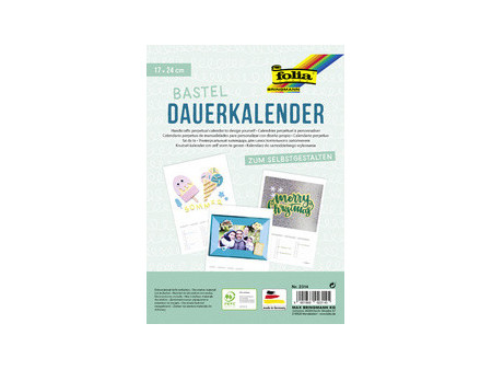 folia Calendrier mural créatif, 170 x 240 mm, noir