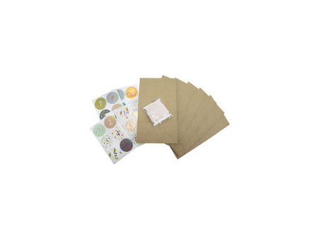 folia Calendrier de l'Avent 'sachets en papier uni', blanc