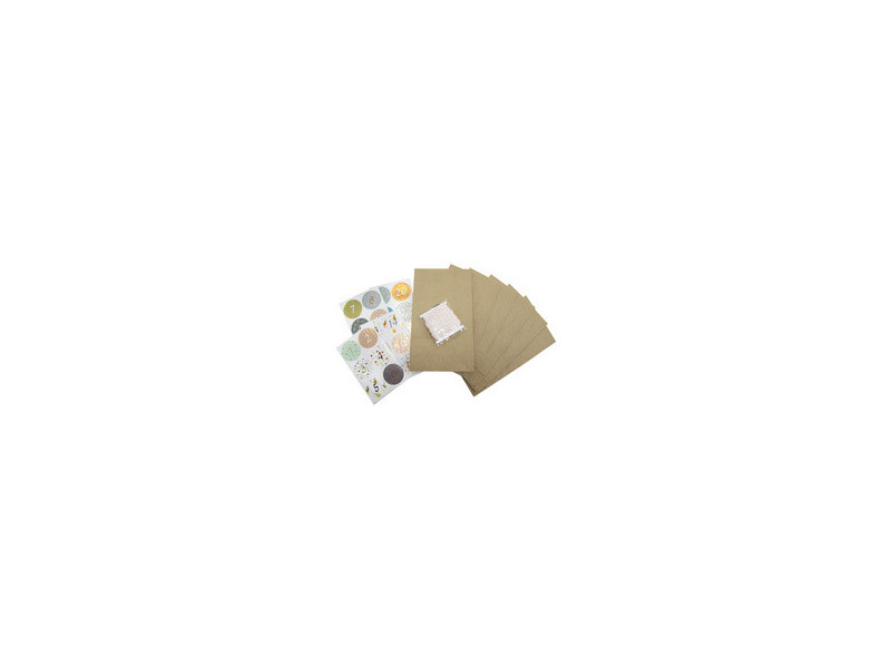folia Calendrier de l'Avent 'sachets en papier uni', blanc