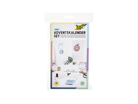 folia Calendrier de l'Avent 'sachets en papier uni', blanc