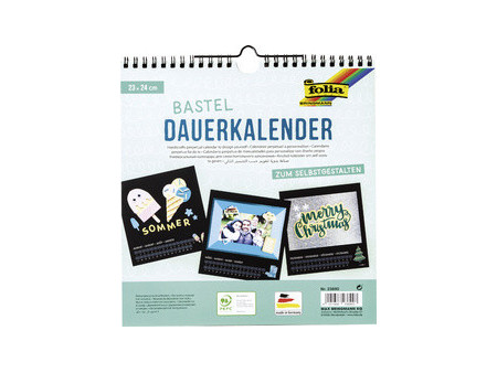 folia Calendrier mural créatif, 230 x 240 mm, noir