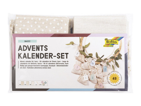 folia Set pour calendrier de l'avent BASIC, sachet en tissu