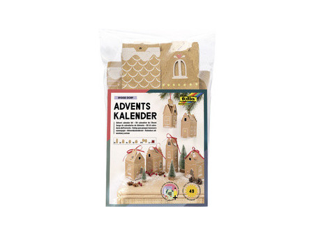 folia Kit pour calendrier de l'Avent HYGGE DORF, 49 pièces