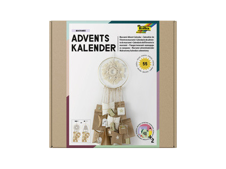 folia Kit pour calendrier de l'Avent MACRAME, 55 pièces